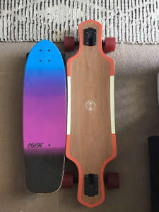 Two for one Cruiser and Longboard skateboards for sale Gold Coast