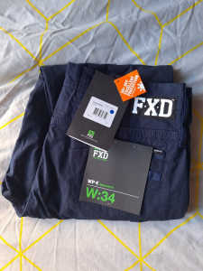 FXD trousers navy scrunchy bottoms