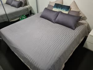 King Size Mattress and Bed Frame with Drawers
