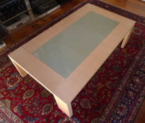 Coffee Table - BESPOKE - Large - Timber with tempered glass insert