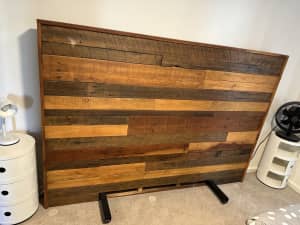 Solid Timber Bed head freestanding king or queen