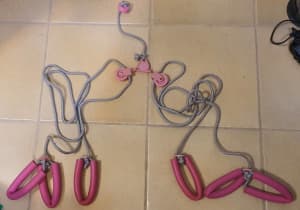Exercise pulley rope system in pink, like NEW condition, Carlton
