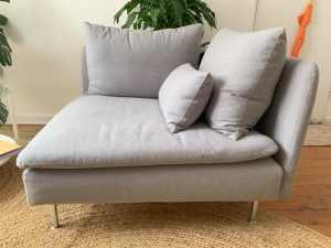 Stylish airy-look corner couch