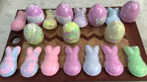 Easter bath bombs - Easter gifts - bunny peeps and Easter eggs