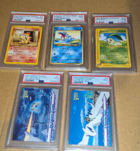 Pokemon cards: vintage PSA Slabs