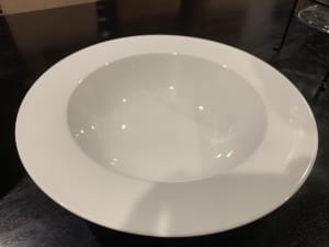 White porcelain serving bowls