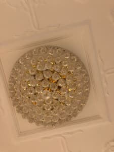 Brand New High-End Natural Crystal Ceiling Light For Sale