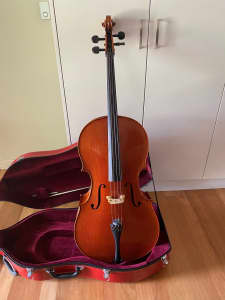 4/4 Cello with hard case and stand