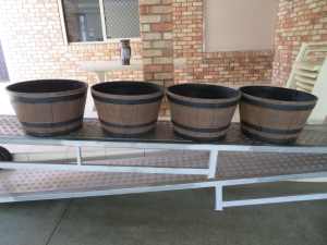 57cm Northcote Walnut Whisky Barrel Pots