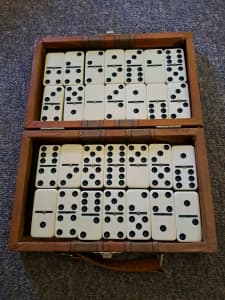 Antique vintage dominos set.