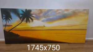 Bali Beach Sunset Painting