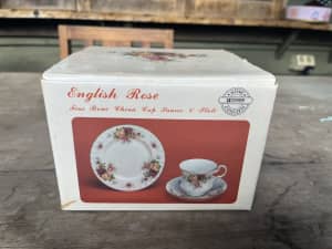 Vintage bone china tea cup set.