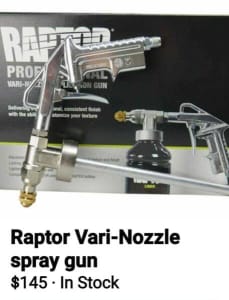 Raptor Professional Vari-Nozzle spray gun