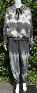 THOM KROM Zipped Hoodie Jacket - Grey Tie Die - Size M - EUC