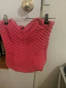 Bardot women's size 10 pink strapless top