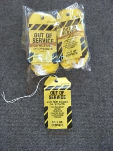 100 x Out of service tags