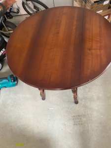 Round timber antique style table