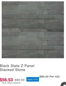 Black / Grey stack stone slate