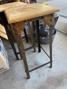 Two bar stools or side tables
