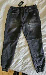 ST GOLIATH MONTEGO CARGO PANT - WASHED BLACK Size L will fit 34 or 36