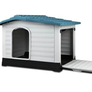 i.Pet Dog Kennel House Extra Large Outdoor Plastic Puppy Pet Cabin Sh