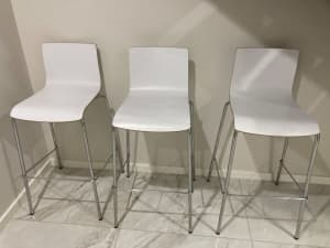 White colour bar chairs