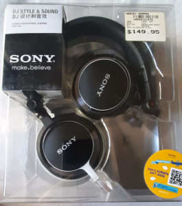Sony DJ Style & Sound Stereo Headphones unopened packet 