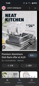 Bland new Aluminium Dish drainer & drying rack