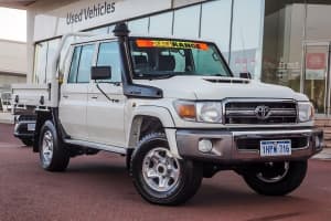 2022 Toyota Landcruiser VDJ79R GXL Double Cab French Vanilla 5 Speed Manual Cab Chassis