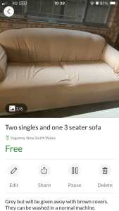 Free sofas (collection only)