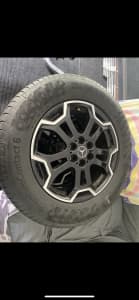 MERCEDES XCLASS RIMS AND TYRES X4, VERY FEW KMS DRIVEN