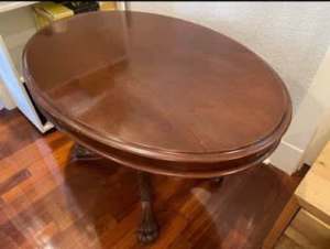 Antique tilt top oval table
