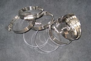 LARGE STAINLESS STEEL HOSE CLAMPS (new)