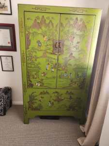 Antique Chinese widows cabinet