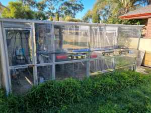 Flat Pack Style Bay Aviary With doors.