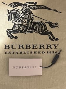 Genuine Burberry handbag bag leather with box authentic