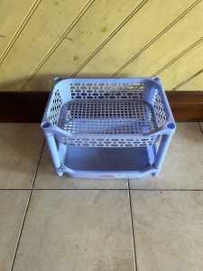 Portable kitchen shelves baskets