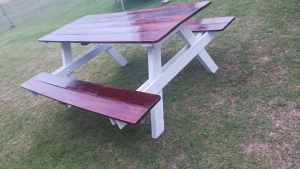 Homemade picnic table