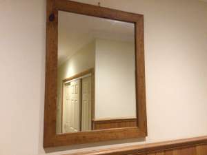 Stylish wooden mirror