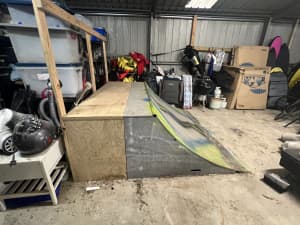 Two Skate Ramps / half pipe