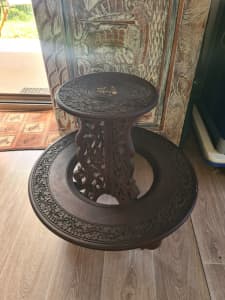 Antique Indian Tiered Table