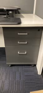 Under desk filing cabinet storage