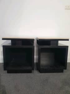 2 x white marble top cabinets - like new - delivery