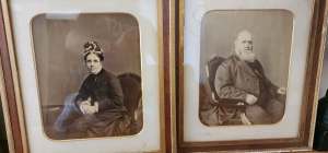 Large antique Victorian photographic Portraits 