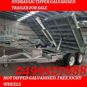 8×5 top galavinsed tandem axle trailer for 3
