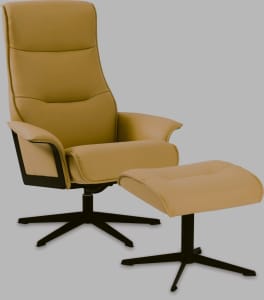Scandi standard size recliner chair and footstool by IMG Comfort