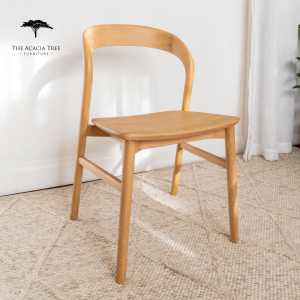 Freya Solid American Oak Upholstered Dining Chair
