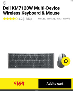 BRAND NEW DELL WIRELESS KEYBOARD and MOUSE Combo RRP $169