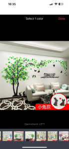 Mixed Color Leaves Big 3D Wall Sticker Decals for Living Room