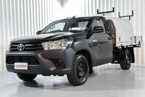 2017 Toyota Hilux TGN121R Workmate 4x2 Black 5 Speed Manual Cab Chassis